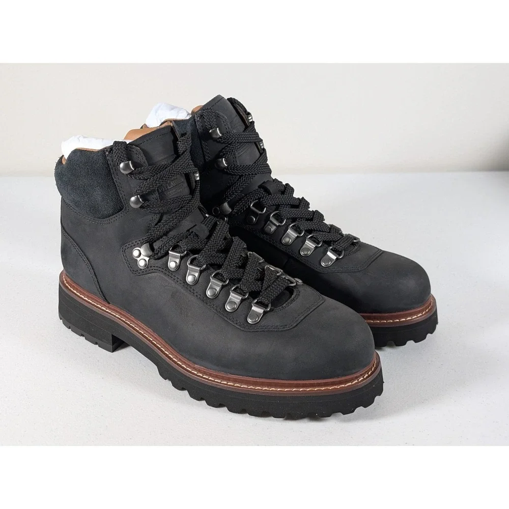 Polo Ralph Lauren Alpine Trail Boots Black Suede Mens 9.5D Hiking Outdoor